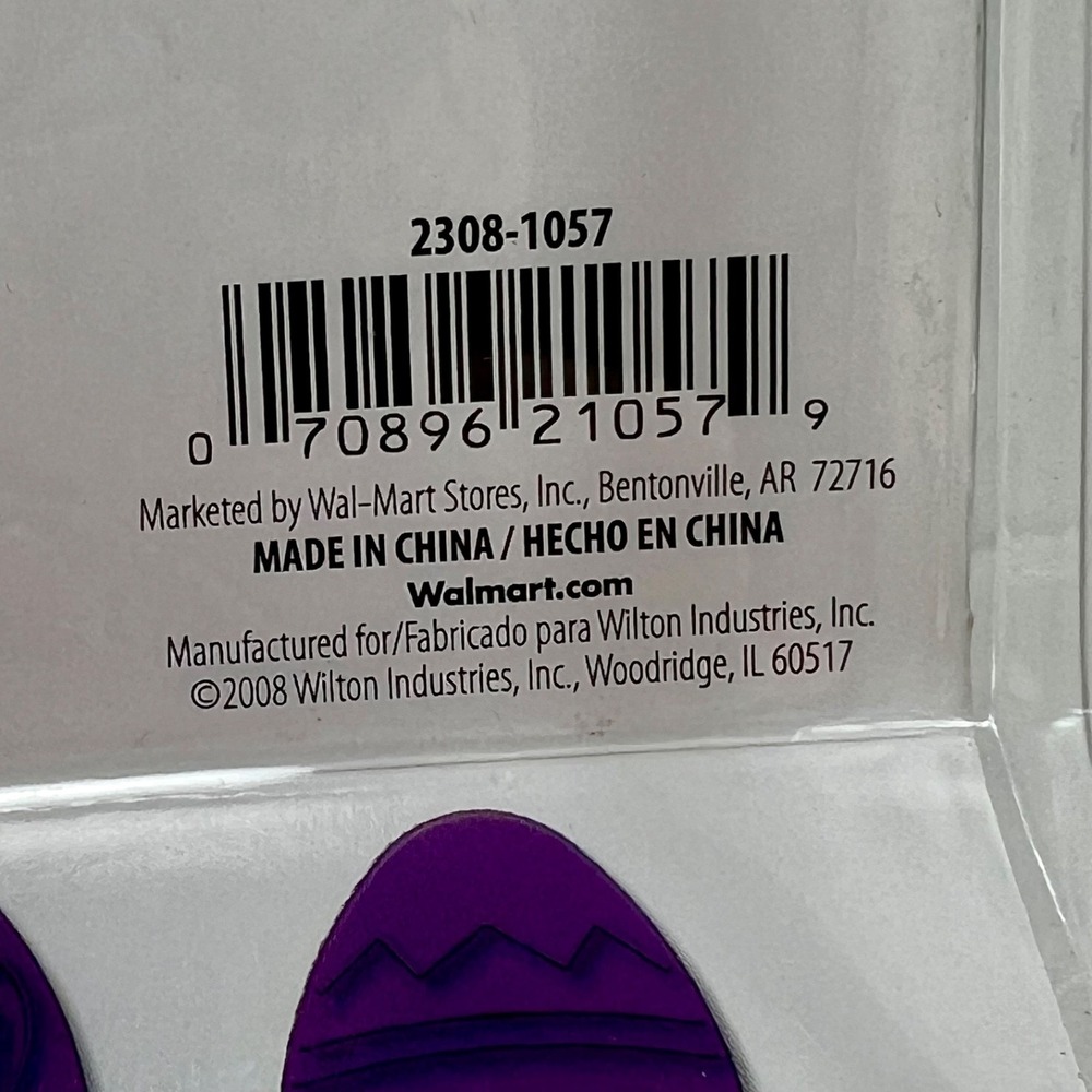 Wilton Push N Print Cookie Making Set Easter Egg Purple NEW 2008 2308-1057 - Picture 5 of 9